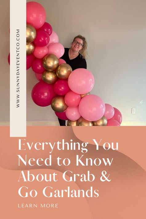 Everything you need to know about grab-and-go balloon garlands! Balloon Garland Over Doorway, Grab And Go Balloon Garland Instructions, Grab N Go Balloon Garland, Grab And Go Garland, Grab And Go Balloons, Grab And Go Balloon Garland, Party Balloons Diy, Pretty Balloons, Balloon Creations