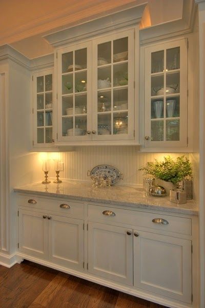 Dining Room Built In Cabinets, Dining Room Built In, Diy Kitchens, Kabinet Dapur, Kitchen Cabinets Decor, Built In Cabinets, Kitchen Redo, White Kitchen Cabinets, Cabinet Decor