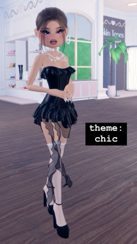 Chica Dress To Impress, Chic Outfits Dti, Chic Dti Outfit Theme, Chic Theme Dress To Impress, Ideas For Dress To Impress, Dti Theme Chic, Chic Dti Outfit, Chic Outfits Dress To Impress, Outfit Ideas Dress To Impress