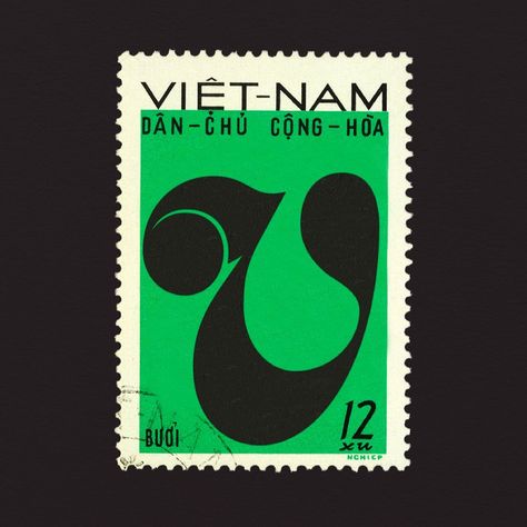 Marie Boulanger on Instagram: “V for Vietnam 🇻🇳 ! A little bit of Green on a Monday, it’s been a while. This 1969 series of stamps was so beautiful, showcasing Vietnamese…” Stamp Poster Design, Vietnamese Design Graphics, Vietnamese Stamp, Vietnam Graphic Design, Vietnamese Graphic Design, Vietnamese Artwork, Vietnamese Typography, Vietnamese Font, Vietnamese Writing