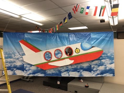 Airplane Vbs, Travel Classroom Decor, Airport Dramatic Play, Airplane Birthday Theme, Travel Classroom, Airport Theme, Travel Party Theme, Dramatic Play Preschool, Airplane Theme