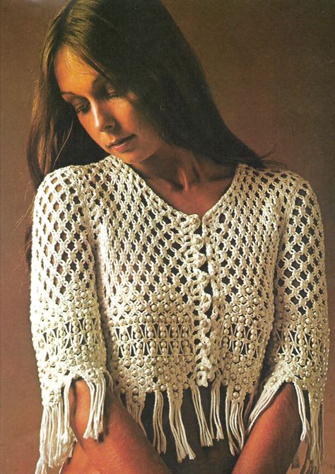 Excited to share the latest addition to my #etsy shop: Macrame pattern, women's, ladies, beaded jacket, size adaptable, pdf, digital download, instant download Vintage Macrame Patterns, Macrame Clothes, Macrame Dress, Beaded Jacket, Macrame Design, Micro Macrame, Jacket Pattern, Macrame Patterns, Sweater Design