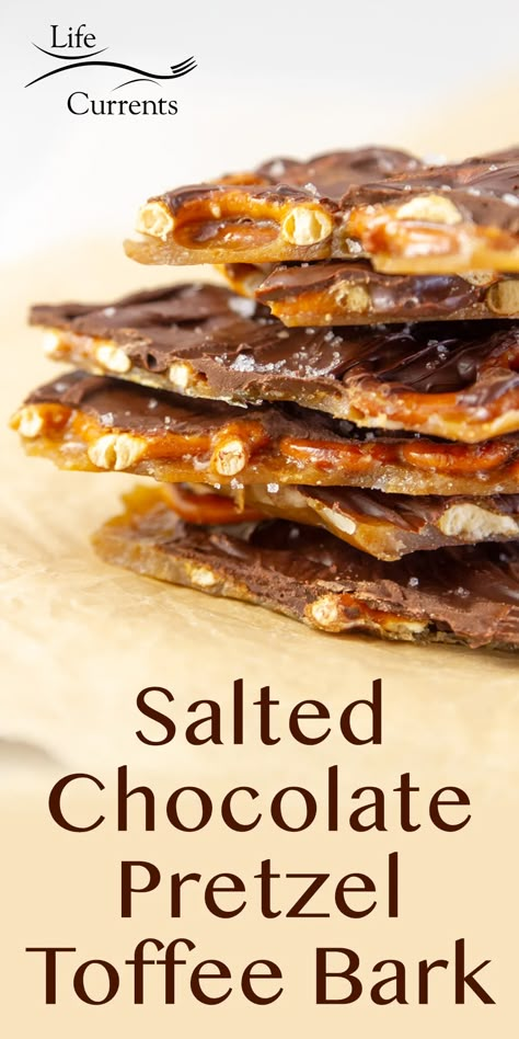 Fudge With Pretzels, Salted Caramel Pretzel Bark Recipe, Chocolate Pretzel Haystacks, Pretzel Rod Toffee Bark, Flavored Toffee Recipe, Salted Pretzel Bark, Pretzel Toffee Bark Recipe, Christmas Bark Pretzel, Chocolate Toffee Pretzels