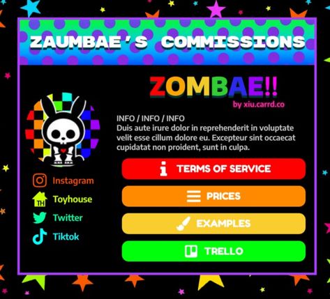 for zaumbae on Discord! Made with the free Carrd plan Commission Carrd Reference, Carrd Commission Ideas, Carrd Webcore, Carrd Inspo Template Simple, Pf Ideas, Carrd Inspo Template, Server Ideas, Carrd Stuff, Profile Ideas