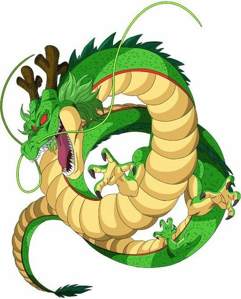 Sheng Long, Shen Long Tattoo, Dbz Tattoo, Z Tattoo, Dragon Ball Tattoo, Dragon Ball Art Goku, Dragon Ball Image, Dragon Balls, Green Dragon