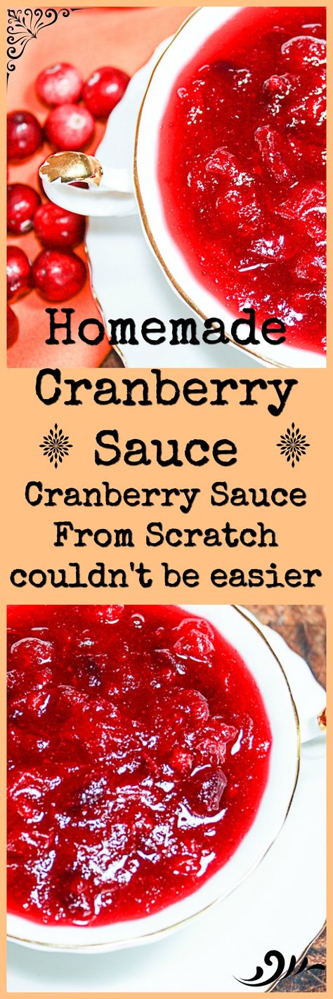 Homemade Cranberry Sauce with just three ingredients.Your Turkey will thank you for this fresh and amazingly easy cranberry sauce recipe! Cranberry Apple Sauce, Fresh Cranberry Sauce, Best Cranberry Sauce, Easy Cranberry Sauce, Cranberry Orange Sauce, Jellied Cranberry Sauce, Canned Cranberry Sauce, Homemade Cranberry Sauce, Apple Sauce Recipes