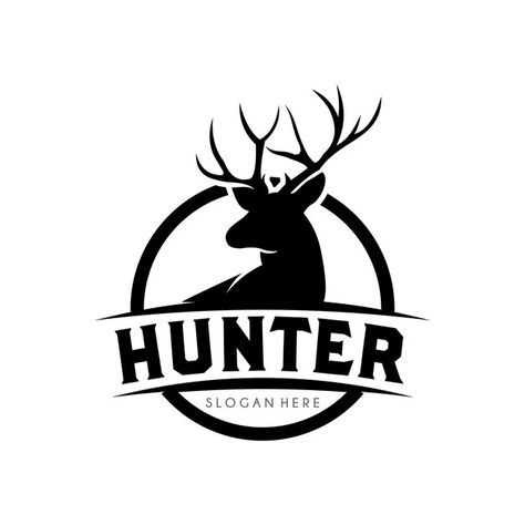 Deer hunter logo design template | Premium Vector #Freepik #vector #hunter-logo #hunting-logo #deer-hunting #hunter Hunter Logo Design, Hunting Logo Design, Deer Hunting Logo, Deer Design Logo, Hunting Logo, Yoga Cartoon, Hunter Tattoo, Hunter Logo, Bike Illustration