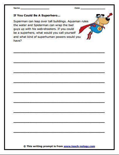 Writing Prompt Ideas, Superhero Writing, Elementary Writing Prompts, Free Writing Prompts, Fun Writing Prompts, Secret Stories, Superhero Classroom Theme, Prompt Ideas, Writing Journaling