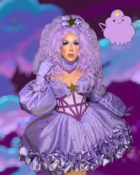 Alessia Blossom l Tampico, MX l @alessiablossom Inspired by: Lumpy Space Princess Dress by: @the.casadevil #dragqueen #dragqueens #drag… Lsp Costume, Space Princess Costume, Lumpy Space Princess Costume, Lumpy Space, Lumpy Space Princess, Space Princess, Costume Inspo, Dressup Party, Princess Costume