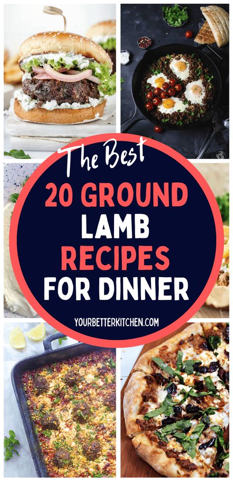 Ground Lamb Recipes For Dinner, Lamb Meatloaf, Lamb Mince Recipes, Easy Lamb Recipes, Lamb Burger Recipes, Lamb Taco, Ground Lamb Recipes, Lamb Dinner, Healthy Ground Beef