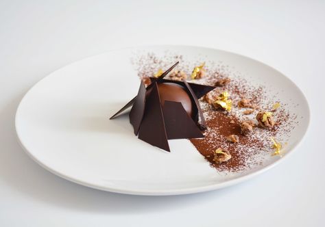 in the kitchen x chocolate mousse cake — langijo Chocolate Deserts, Plated Dessert, Plating Ideas, Chocolate Work, Dessert Presentation, Bistro Food, Chocolate Mousse Cake, Pastry Desserts, Candy Desserts