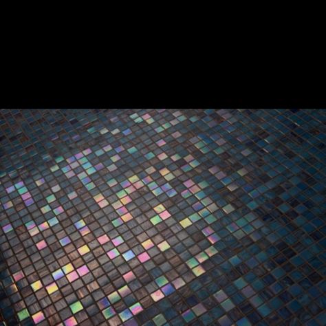 Small mosaic tiles bathroom flooring with holographic sheen. Seen in the Cliff House Hotel, Co. Waterford, Ireland Iridescent Tile Floor, Holographic Bathroom, Holographic Tiles, Holographic Tiles Bathroom, Iridescent Bathroom Tiles, Mosaic Tile Bathroom Floor, Monochromatic Bathroom, Green Iridescent Tile, Iridescent Glass Tiles