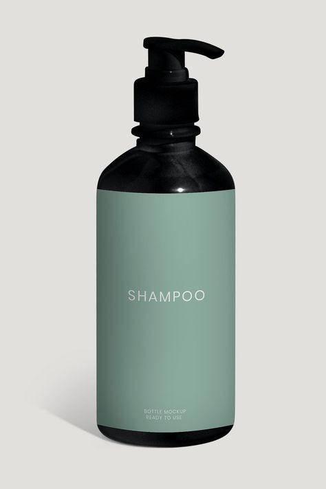 Black shampoo bottle mockup design | premium image by rawpixel.com / Chanikarn Thongsupa Shampoo Bottle Design Ideas, Hair Oil Bottle Packaging, Shampoo Bottle Design Packaging, Shampoo Bottle Design, Shampoo Label Design, Hair Packaging Design, Shampoo Packaging Design, Plastic Bottle Design, Cosmetic Branding