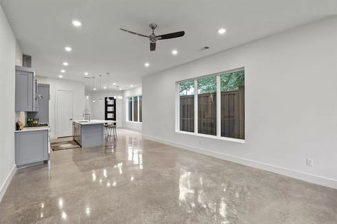 Gloss Concrete Floors, High Gloss Concrete Floors, Polished Concrete Floors In House, Seal Concrete Floor, Concrete Floors Diy, Concrete Floors In House, High Gloss Floors, Concrete Basement Floors, Stained Concrete Floors