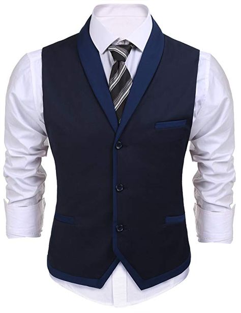 Fitted Suits, Mens Dress Vests, Wedding Vest, Blue Suit Men, Button Vest, Mens Suit Vest, Dress Vest, Blue Vest, Outfits Hombre