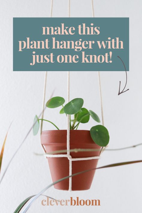 Make A Plant Hanger, Diy Plant Hanger Easy, Plant Holder Diy, Rope Plant Hanger, Hanging Plants Diy, Diy Hanging Planter, Macrame Plant Hanger Tutorial, Macrame Plant Hanger Patterns, Plant Hanging