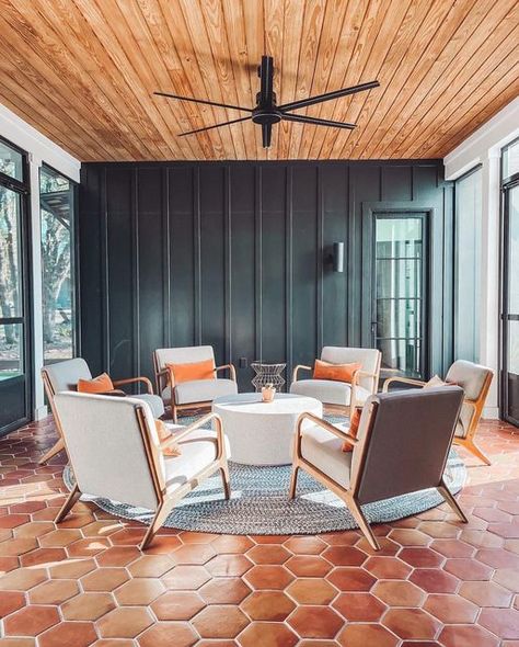 Lavender House, Terracotta Floors, Clay Imports, Natural Vibes, Saltillo Tile, Terracotta Floor, Midcentury Design, Up House, Design Magazine