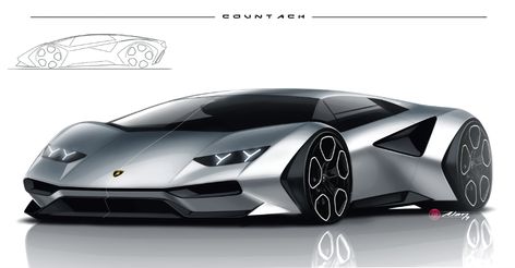 Various Sketches & Illustrations on Behance Lamborghini Sketch, Porsche 944 S2, Concept Truck, Lamborghini Interior, Car Rendering, Lamborghini Concept, Batman Car, Future Concept Cars, Drone Design