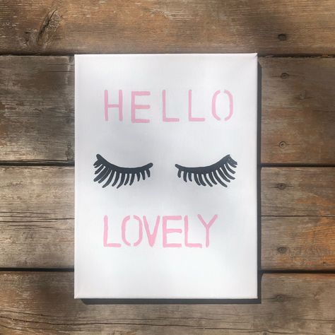 #diy #canvas #eyelashes #artwork #cute #esthetic Cute Esthetic, Art Eyelashes, Diy Painted Signs, Make Up Diy, Eye Painting, Painted Canvas, Diy Canvas, Painted Signs, Artsy Fartsy