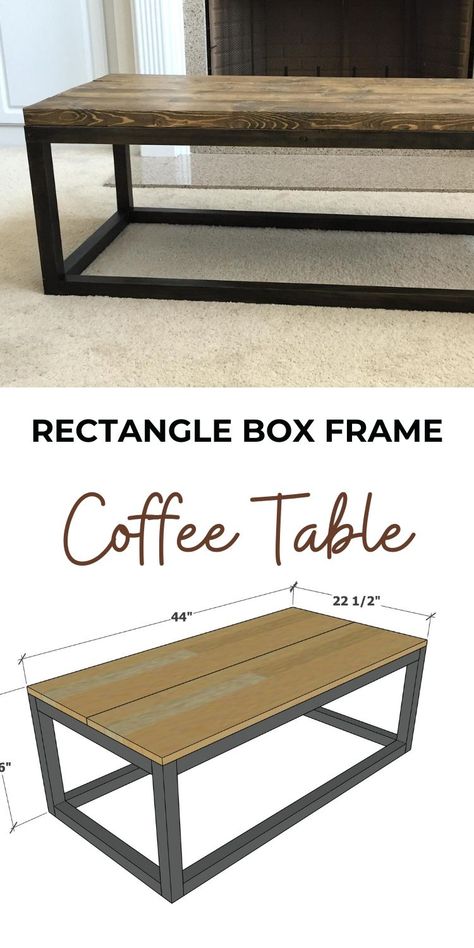 Diy Coffee And End Tables, Diy Small Coffee Table, Living Room Table Diy, Diy Square Coffee Table, Square Wood Coffee Table, Coffee Tables Living Room, Industrial Style Coffee Table, Coffee Table Plans, Coffee Table Size