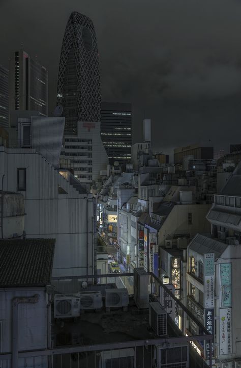 Man On Top Of Building, Dark City, Dark Paradise, Japan Aesthetic, Aesthetic Japan, City Vibe, Dream City, Grunge Photography, Night City