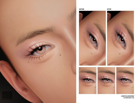 The Sims Source, Classic Eyeliner, Short Eyelashes, Nose Contouring, Graphic Eyeliner, Sims 4 Gameplay, Matte Blush, Eyelash Sets, Natural Eyelashes