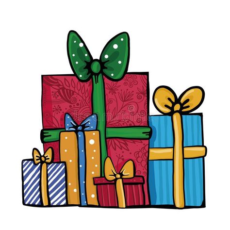 Big pile of colorful wrapped gift boxes. Lots of presents. Vector illustration i , #Sponsored, #wrapped, #gift, #boxes, #Big, #pile #ad Christmas Gift Box Drawing, Christmas Presents Drawing, Birthday Design Decoration, Christmas Gifts Drawing, Gift Box Drawing, Christmas Present Illustration, Presents Drawing, Christmas Present Drawing, Presents Illustration