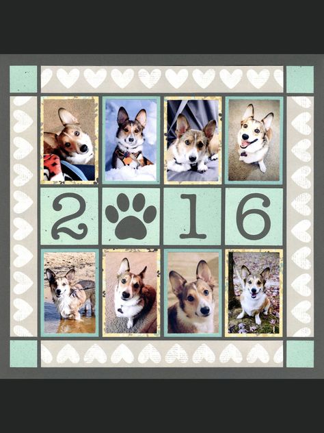 Dog Scrapbook Layouts, Pet Scrapbook Layouts, Scrapbook Page Ideas, Scrapbook Calendar, Mosaic Moments, Dog Scrapbook, Scrapbook Design Layout, Beautiful Scrapbook Layouts, Baby Scrapbook Pages