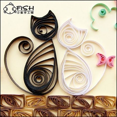 1000+ images about Quilling-Paper Art on Pinterest | Quilling ... Quilling Cat, Arte Quilling, Quilling Animals, Paper Quilling For Beginners, Paper Quilling Cards, Origami And Quilling, Paper Quilling Jewelry, Paper Quilling Patterns, Quilled Paper Art