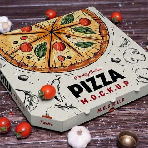 Pizza Box Design, Pizza Branding, Custom Pizza, Pizza Logo, Pizza Art, Free Packaging Mockup, Pizza Design, Pizza Boxes, Pizza Box