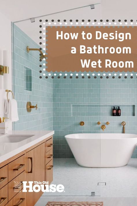 Wet Bathroom With Tub, Wet Room With Bath, Small Bathroom Feel Bigger, Wet Bathroom Ideas, Small Wet Room, Wet Room Bathroom, Bathroom With Tub, Wet Room Shower, Small Tub