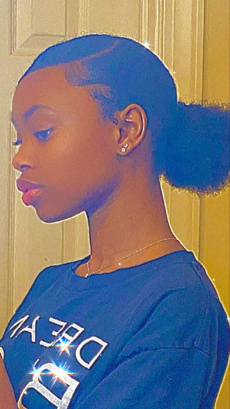 Side Puff Hairstyles Black Women, 4b Slick Back Bun, Natural Low Bun Hairstyles For Black Women, 4c Natural Hairstyles Low Bun, Princess Jay Natural Hairstyles, Low Puff Natural Hair 4c Short, Side Part 4c Hairstyles, 4b Bun Hairstyles, Bun With 4c Hair