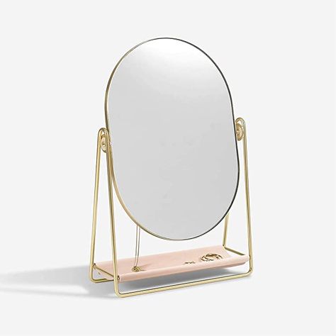 Gold Dressing Table, Mirror Jewellery, Mirrors Uk, Jewellery Stand, Jewelry Hooks, Standing Table, Vanity Mirrors, Table Mirror, Blush Gold