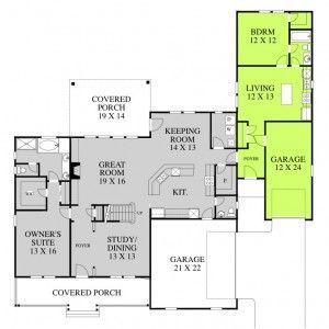 in law suite floor plans | Adding an In-Law Suite - Designing Your Perfect House Floor Plans Mother In Law Suite, One Story House Plans With Mother In Law Apartment, House Plans Mother In Law Quarters, Home Floor Plans With Mother In Law Suite, Small House With Mother In Law Suite, Add On Mother In Law Suite House Plans, Mother In Law Suite Connected To House, Mother In Law Additions To House, Ranch Floor Plan With In Law Suite