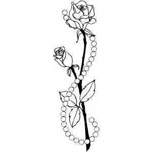 Pearl And Rose Tattoo, Rose With Pearls Tattoo, Pearl Necklace Tattoo, Pearls Tattoo, Rose And Pearl, Pearl Tattoo, Roses And Pearls, Lace Tattoo Design, Peony Tattoo