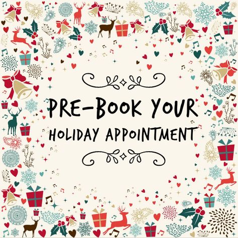 November Appointments Available, Salon Facebook Posts, October Appointments Available, Book Your Appointment Quotes, Christmas Esthetician, Holiday Booking Salon, Availability For Appointments, Holiday Appointments, Appointments Available Beauty