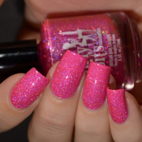 Pink Sparkle Nails, Pink Sparkly Nails, Cute Pink Nails, Sculptured Nails, Pink Glitter Nails, Hot Pink Nails, Ombre Nails Glitter, Really Cute Nails, Pink Sparkly