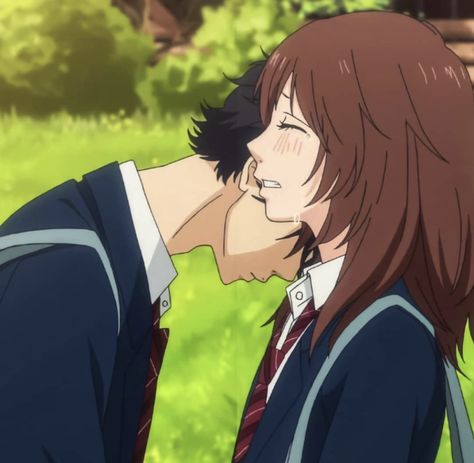 Ao Haru Ride Kou, Futaba Y Kou, Tamako Love Story, Blue Springs Ride, Shojo Anime, Ao Haru, رعب نفسي, Ao Haru Ride, Anime Gifs