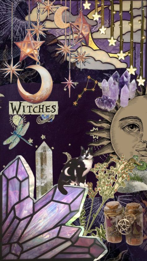 Christmas Witch Wallpaper, Crystals Wallpaper Iphone, Whimsy Goth Wallpaper, Witchcraft Wallpaper, Witchy Wallpapers, Christmas Witch, Love Tarot Card, Pearl Wallpaper, Witch Wallpaper