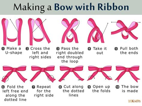 Make A Bow With Ribbon, Bow With Ribbon, Simpul Dasi, Make A Bow, Making Bows, How To Tie Ribbon, Bows Diy Ribbon, Seni Dan Kraf, Bow Tutorial