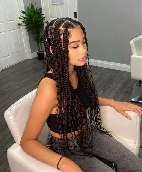 Romantic Waves, Big Box Braids Hairstyles, Goddess Braids Hairstyles, Box Braids Hairstyles For Black Women, Braided Cornrow Hairstyles, Braids Hairstyles Pictures, Cute Box Braids Hairstyles, Quick Braided Hairstyles, Protective Hairstyles Braids