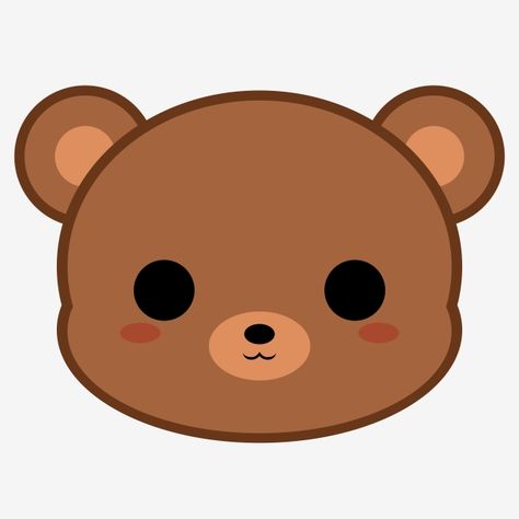 Cute Brown Bear, Bear Face, Cute Bear, Brown Bear, Teddy Bear, Black