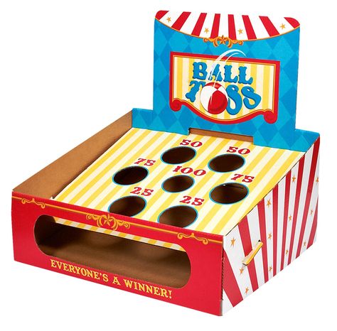 Carnival Ball Toss Game Ball Toss Game, Carnival Party Games, Diy Carnival Games, Kelsey Rose, Diy Carnival, Circus Decorations, Kids Carnival, Carnival Themed Party, Ring Toss Game