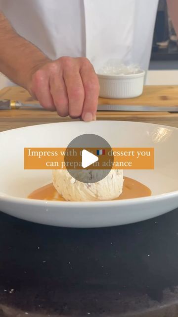 Stephane Sauthier - French Chef 🇫🇷 on Instagram: "Salut! Today I will be showing you how to make Nougat glacé! 🥜🇫🇷

This is my version of this really delicious dessert which can be made in advance and kept in the freezer.  Ideal served with a glass of Sauternes!  Voila! Bon appétit!

Ingredients:-
Serves 4 in medium sized ramekins

Hazelnuts x 40g
Caster Sugar x 40g

For the meringue mix:
Egg whites x 3
Caster Sugar x 125g

Whipping Cream x 200ml

For the caramel sauce:
Caster Sugar x 50g
Water x splash
Double Cream x 125ml

Put the whole hazelnuts onto a baking sheet and bake in the oven (200c) for approx 20 mins.  This process is to get rid of the shell and to give it a nice nutty flavour!
Using your 40g of sugar make a golden caramel.  Add the hazelnuts and continue to cook until w Double Cream, Whipping Cream, Caster Sugar, Caramel Sauce, Egg Whites, Baking Sheet, Meringue, Bon Appetit, The Oven