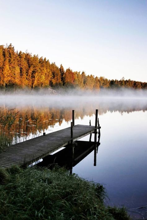 On Golden Pond, Bridge Painting, Autumn Lake, Reflection Photography, Autumn Magic, Lake Photos, Lake Living, Autumn Scenery, Autumn Beauty