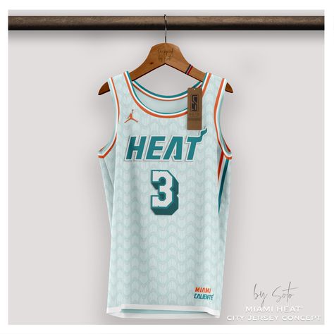 MIAMI HEAT / NBA - concept by SOTO UD on Behance Miami Heat Jersey Design, Customize Jersey Basketball, Miami Jersey Design, Jersey Basketball Design Ideas, Jersey Design Basketball, Miami Jersey, Best Basketball Jersey Design, Miami Heat Jersey, Basketball Jersey Design