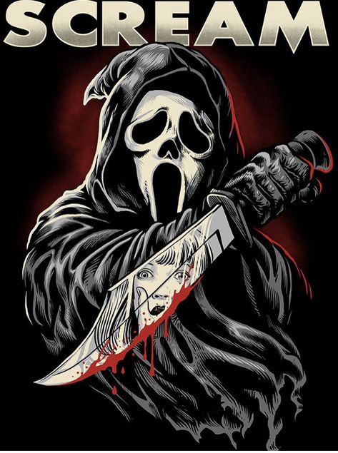 Horror Movie Tattoos, Horror Photos, Horror Movies Funny, Scream Halloween, Ghostface Scream, Horror Movie Icons, Horror Artwork, Horror Tattoo, Horror Movie Art