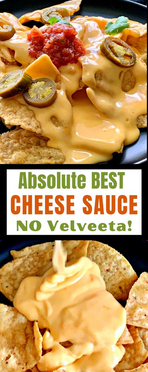 Sauce For Nachos, Best Cheese Sauce, Nacho Sauce, Creamy Cheese Sauce, Homemade Cheese Sauce, Homemade Sauce Recipes, Cheese Sauce Recipe, Dip Recipes Easy, Nacho Cheese