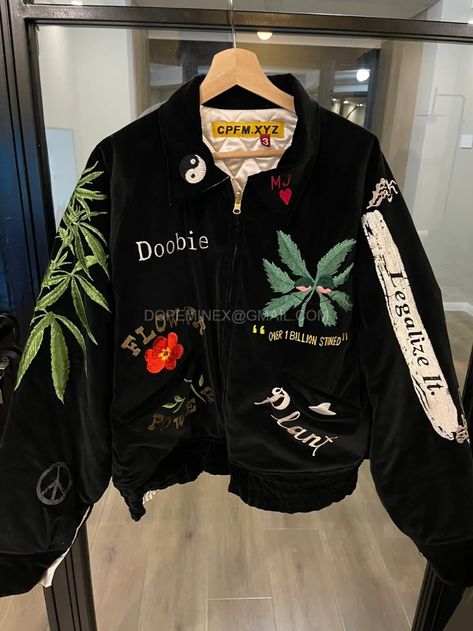 CPFM Souvenir Jacket - SKU 97111066 Long Hooded Coat, Cactus Plant Flea Market, Custom Jean Jacket, Headwear Fashion, Luxury Jacket, Human Made, Souvenir Jacket, Higher Learning, Street Fashion Men Streetwear