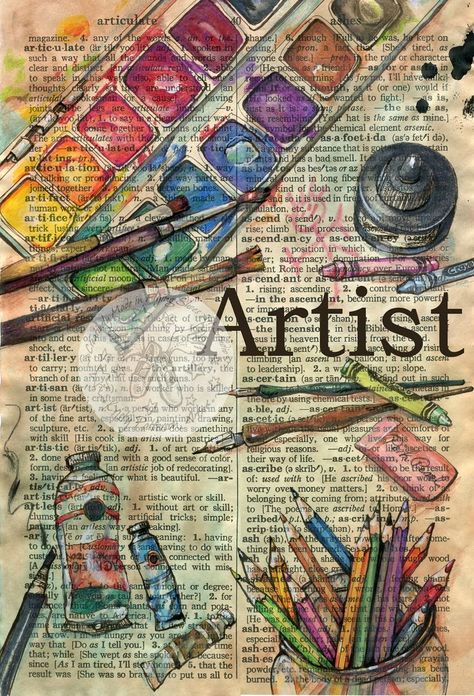 Design Stack: A Blog about Art, Design and Architecture: Dictionary Page Definition Drawings Sketchbook Layout, Mixed Media Art Projects, Vintage Drawing, 수채화 그림, Old Book, Book Page, Art Journal Pages, Print Artist, Art Sketchbook